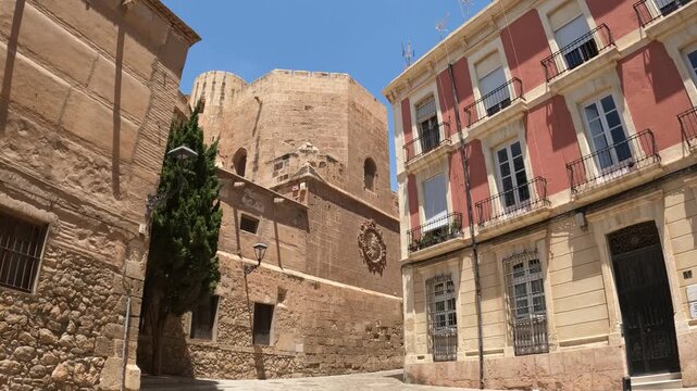 muro posterior de la catedral fortaleza de almeria espa&ntilde;a