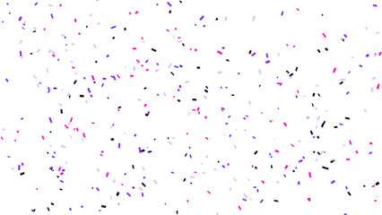 Celebration Time: Colorful Confetti Falling on a Clean White Background for Celebratory Events