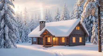 house in the snow