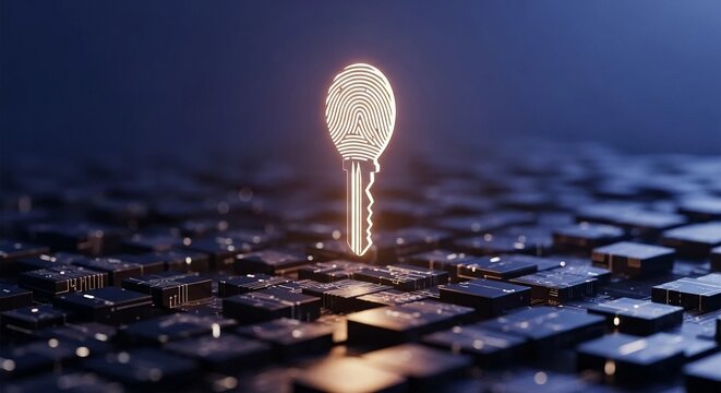 Fingerprint key on keyboard for security and data access