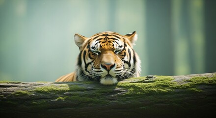 Tiger portrait wildlife feline predator bengal cat animal