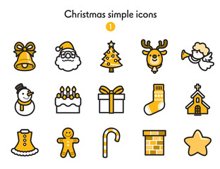 シンプルアイコン集 クリスマス