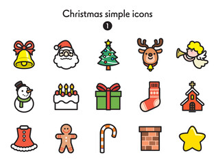 シンプルアイコン集 クリスマス