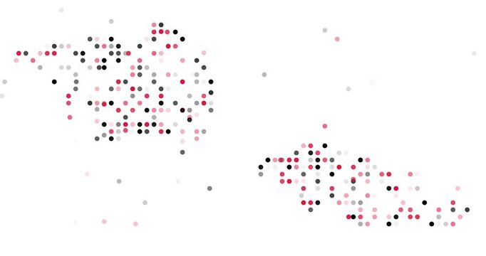 Flowing Particle Network Reveals Samoa Map