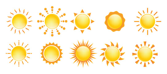sun clipart set.
