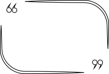 Quote box icon line style, including multicolor speech bubble frame, quotation border, chat outline, dialogue shape, and modern text message template vector.