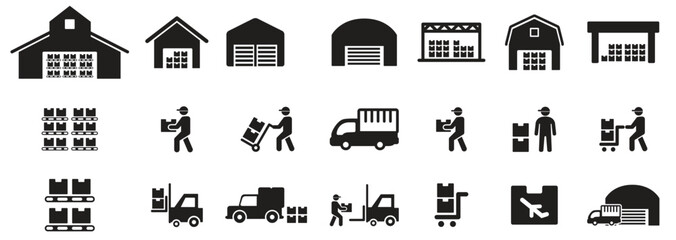warehouse icon vector