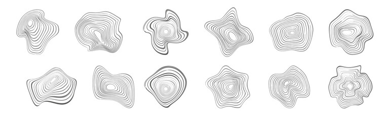 wooden tree rings abstract topography circles organic