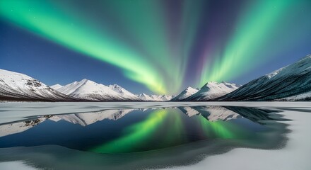 winter landscape with mountains