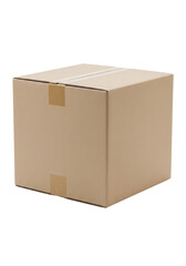 Securely sealed corrugated cardboard shipping box ready for delivery symbolizing logistics and e-commerce fulfillment solutions