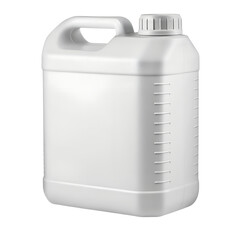 Obraz premium White Plastic Jerry Can Container for Liquids with Measurement Increments