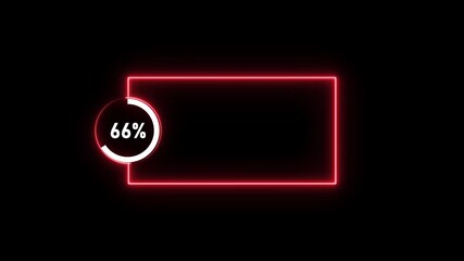 Numerical counting text percentage from 0 to 79 animation isolated on black background