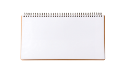 Blank Spiral Notebook on Black Background