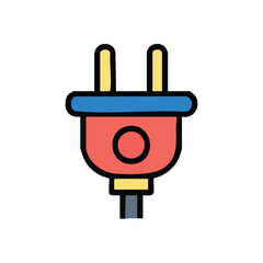 (Electric Power Plug Symbol. This vibrant utility connector facilitates essential linkages. It represents energy, solutions, and modern technological advancements.)
