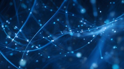 Futuristic network of glowing lines connects global data streams a digital innovation concept