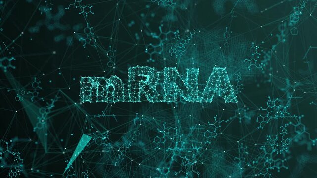 mRNA Molecular Structure DNA Genetic Research Biotechnology Science Animation