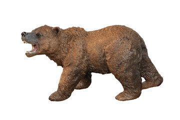 Fototapeta premium Cutout of a bear statue. Bearish trend. Market down trend concept