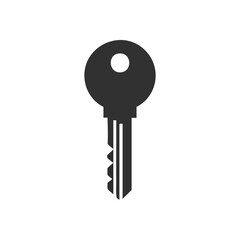 (Key Symbol of Access and Security. A clean digital graphic of a classic unlocking device. It signifies access, protection, solutions, and unlocking potential or secrets.)