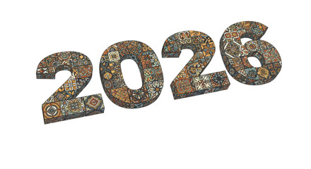 2026 mosaic text stands out