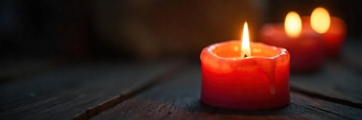 Dripping Candlelight Warm, Romantic Interior Scene - Perfect for Relaxation and Comfort