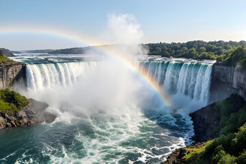 Fototapeta premium niagara falls rainbow