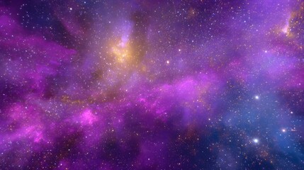 Fototapeta premium Spectacular cosmic nebula vibrant space scene inspires awe with rich purple blue gold hues
