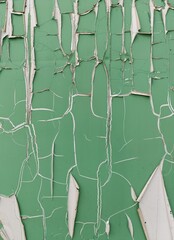 green background with old cracked paint
