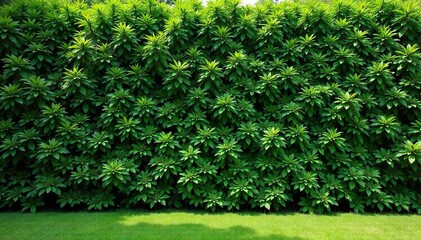 Lush Green Living Wall Natural Sound Barrier and Privacy Screen for Landscaping and Architectural Projects