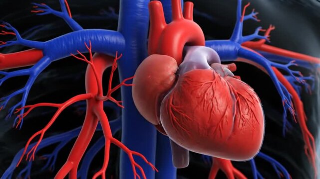 Animated Heart and Veins: Medical Visualization of Human Anatomy