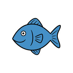 (Cheerful Marine Animal Illustration. This delightful aquatic creature, rendered in a charming cartoon style, brings a sense of joy and simplicity. Ideal for kid-friendly designs or nature themes.)