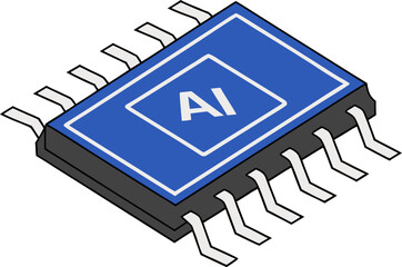 A 3D Rendering of a Sleek Microchip