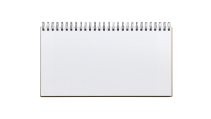 Blank notepad with spiral binding ready for notes
