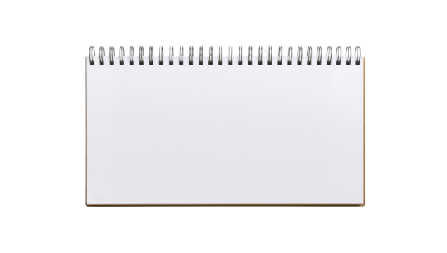 Blank notepad with spiral binding ready for notes