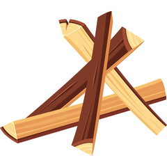 Pile Of Firewood Bundled Together With Various Wood Tones On A Transparent Background