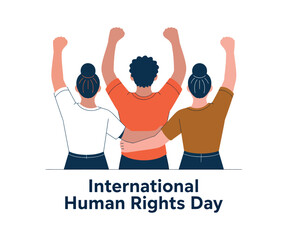 International Human Rights Day Celebration with Raised Fists