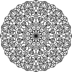 Simple Mandala Design PNG Transparent | Minimalist Decorative Mandala Art