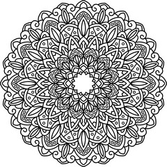 Simple Mandala Design PNG Transparent | Minimalist Decorative Mandala Art