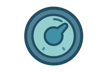 Circular control knob or gauge icon representing settings, volume, speed, or performance measurement