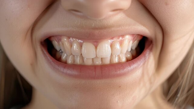 Person with missing tooth