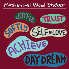Obraz premium Motivational Word Stickers