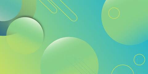 Green gradient abstract background circular shape decorative design