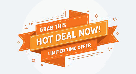 Grab this hot deal now with a limited time offer banner, perfect for urgent sales and promotions!