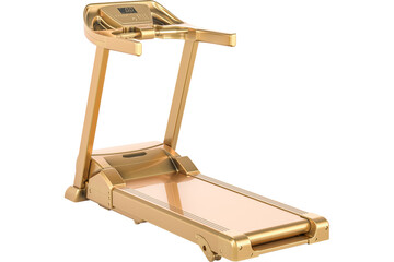 Obraz premium Golden Treadmill, transparent background