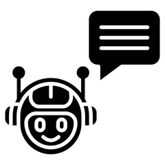 Chat Bot Icon For Design Elements