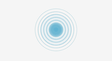 Concentric Blue Circles: Abstract Design with Gradient and Layers