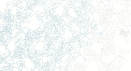 Fototapeta premium Abstract geometric network of light blue fading lines, intricate polygonal web