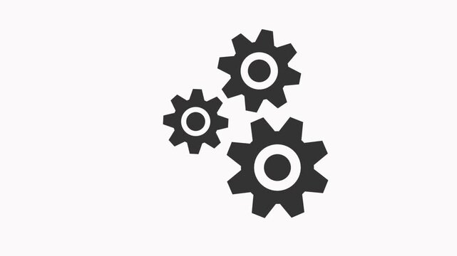  gear setting   icon animation simple  flat
