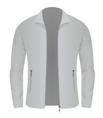 Male grey jacket. vector illustration	
