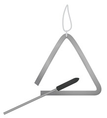 Triangle acoustic instrument. vector illustration
