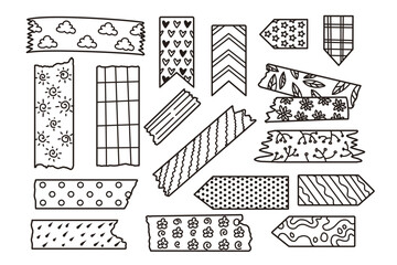 Set of washi tape strips